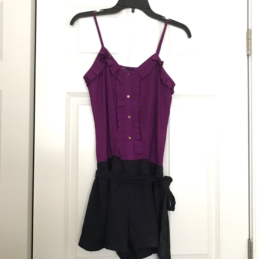 Express Purple & Black Romper